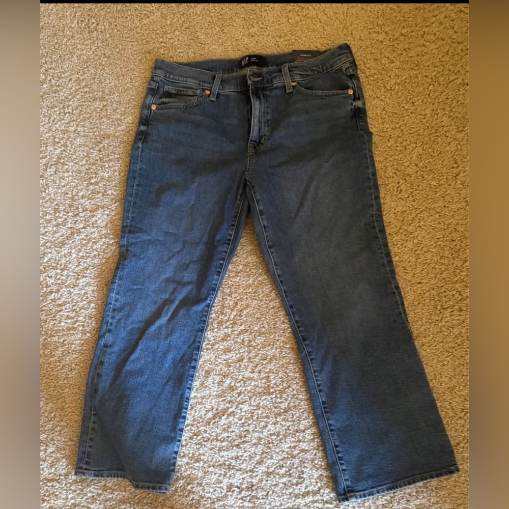 GAP new mid rise flare kick ankle length jeans size 14 new with tags